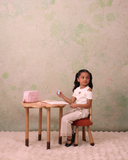 Bloom study set (Daisy table + orange butterfly chair)